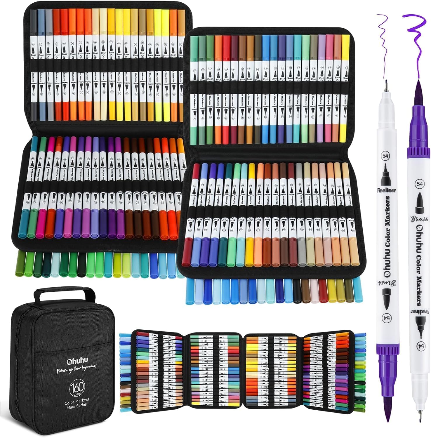 Ohuhu Honolulu Dual Tip Brush Alcohol Markers