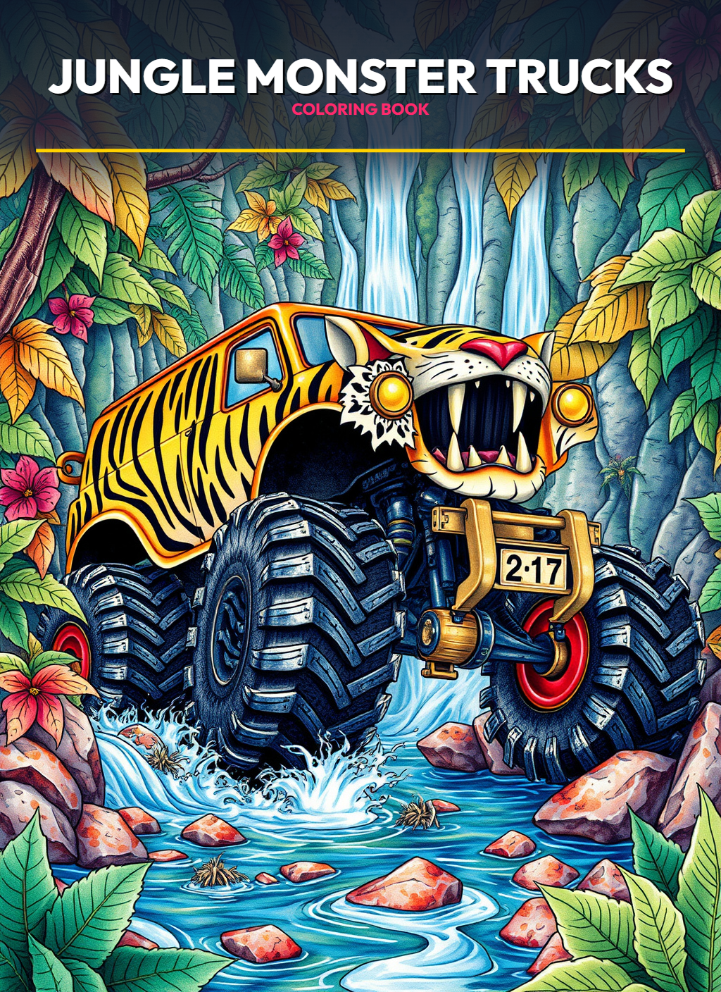 Jungle Monster Trucks Coloring Pages