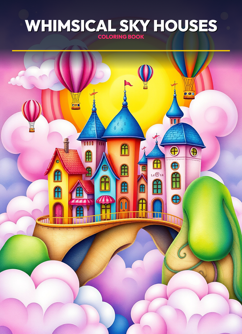 Whimsical Sky Houses – Mini Edition Coloring Pages
