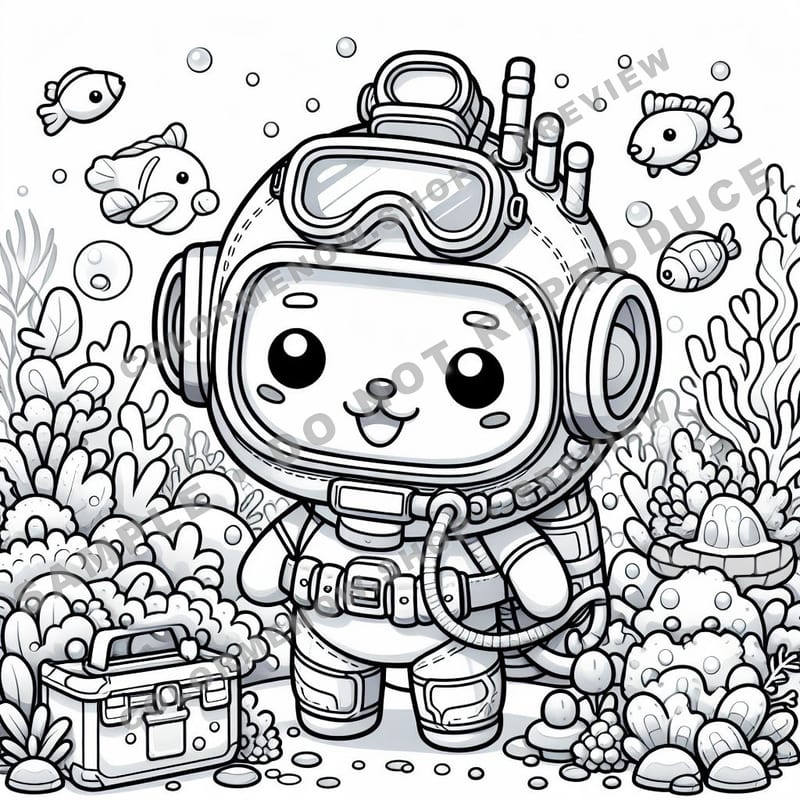 Enchanted Creature Realms Coloring Pages - Sample Page 3