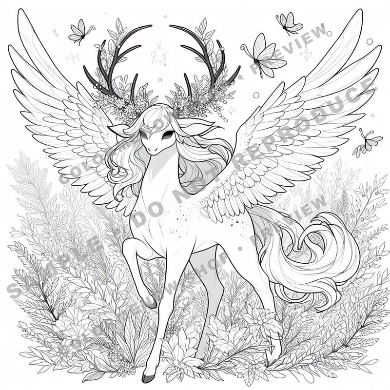 Forest Guardian Coloring Pages - Sample Page 3