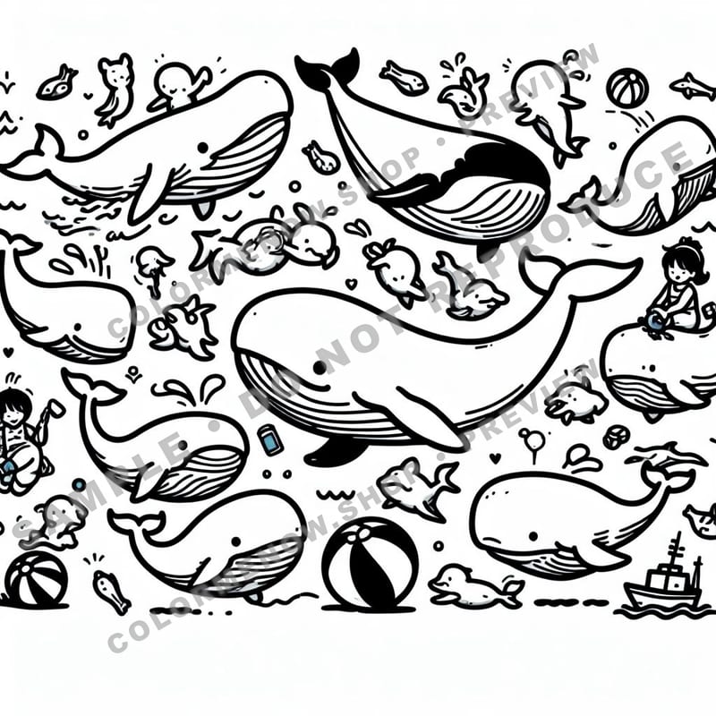 Silly Animal Parade Coloring Pages - Sample Page 1
