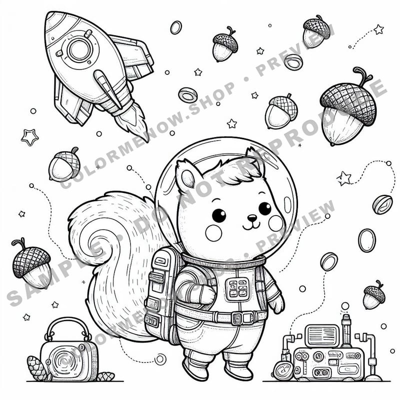 Space Adventures: Deep Space Explorers Coloring Pages - Sample Page 2