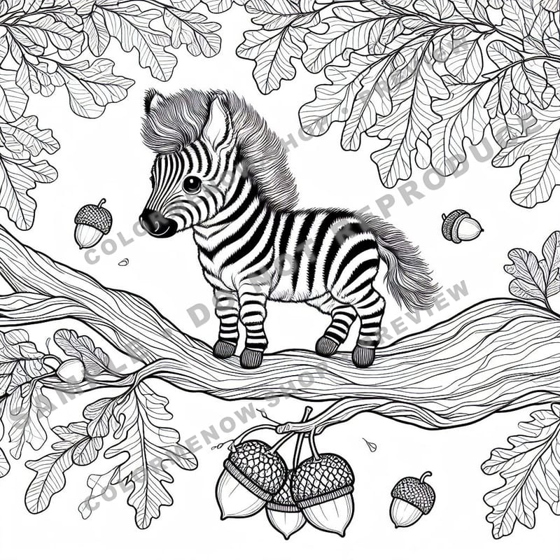 Whimsical Tree Animals Coloring Pages - Sample Page 2