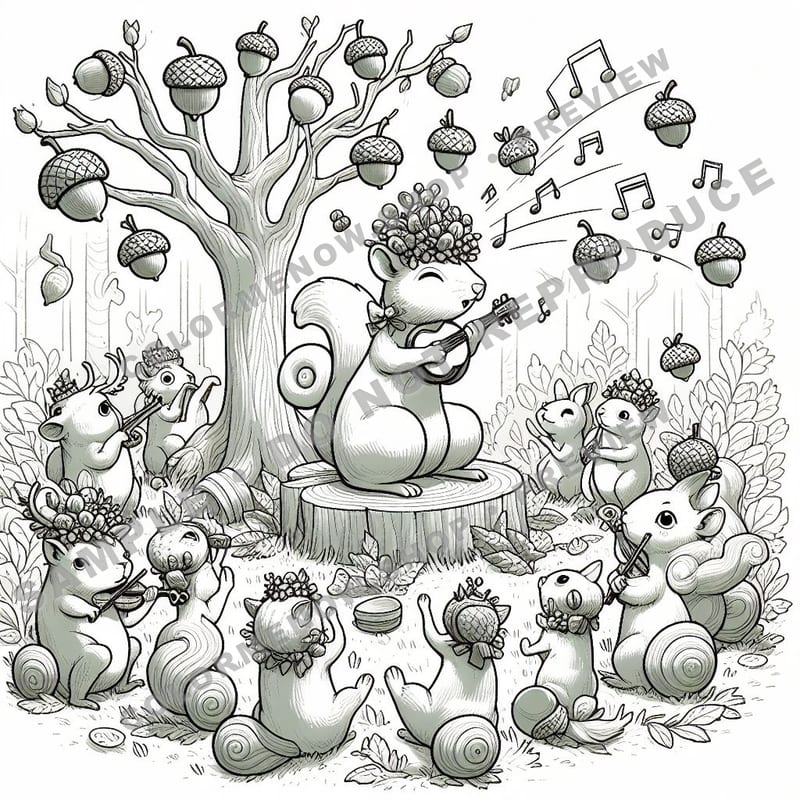 Whispering Woods Coloring Pages - Sample Page 1