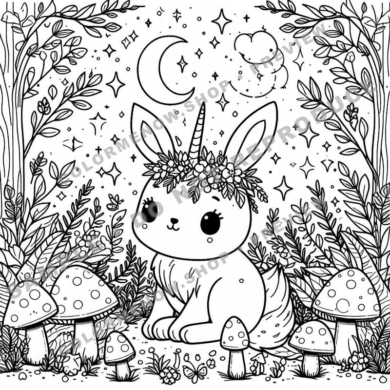 Woodland Animals Mandala Coloring Pages - Sample Page 1
